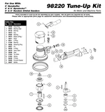 Reparationssæt/Tune-Up-Kit til Dynabrade luftmaskine