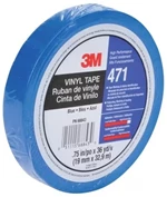 3M Vinyltape 471 afstribningstape, 9 mm x 33 mtr., 0,14 mm tykkelse, blå