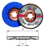 Ø  115 mm, korn 40, zirkonkorund, metalbagplade