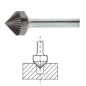 Ø  6 x 3 mm med 6 mm skaft, fortanding Z 3