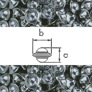 Rösler rustfri satelitter til kuglepolering, Ø 03/05, type WKS 1.4034