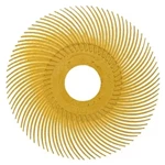 3M Bristle Radialbørste RB-ZB, 50.8 mm x 9.52 mm, P80, Gul, Type C, løse lag