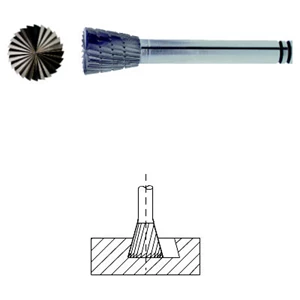 Ø 10 x 13 mm med 6 mm skaft, fortanding Z 3, 10°
