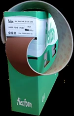 Slibesvamp 100 x 120 x 3 mm, #150 (~K.400), Very Fine, 200 ark pr. rulle