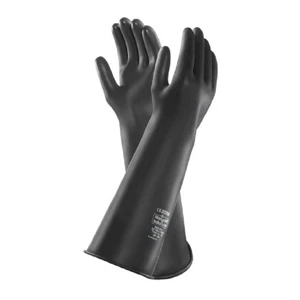 Gummihandsker for sandblæsning, latex 1,5 mm, længde 610 mm, størrelse 9½