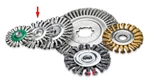 Ø 115 x 14 mm, M14 gevind, 0,50 mm snoet rustfri tråd